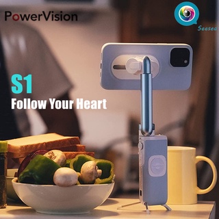 powervision s1 smartphone cardán estabilizador para iphone android vlog youtuber ai seguimiento selfie powerbank accesorio de viaje