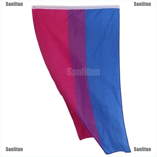 <Sanlitun> 3X5 Ft doble costura Bisexual bandera orgullo bandera Gay lesbiana Lgbt lona cabecera (5)