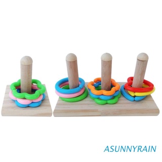 asunnyrain madera loro pájaros educativo interactivo plataforma de plástico anillo de inteligencia masticar juguete de entrenamiento rompecabezas juguetes