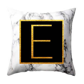 Marbled Golden Letters Pillowcase Sofa Pillow Cushion Cover 45 * 45cm