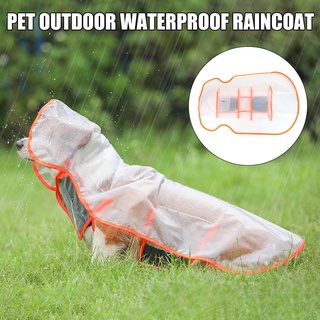 Impermeable con capucha para mascotas, impermeable, ajustable, a prueba de viento, para exteriores