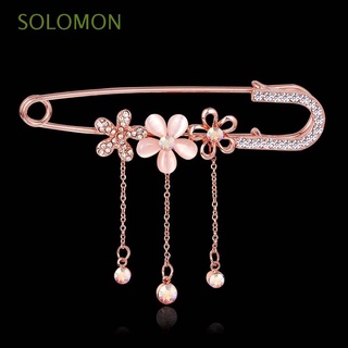 SOLOMON Moda F. Tórax Vestido Accesorios Broche Seguro. Bufanda Arco Perlas. Aleación de porcelana Saco Joyería