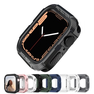 Funda Resistente Para Apple Watch Case 45/41/44/41mm SE 7 6 5 4 3 IWatch Accessorie TPU Protector De Pantalla Serie 7 Caso