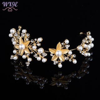 Wx9e diademas de imitación de perlas de cristal para boda/joyería accesorios para el cabello