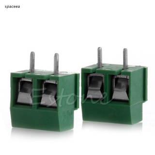 spa 2pcs 300v 10a 2p macho pcb tornillo terminal conector verde 5 mm pitch