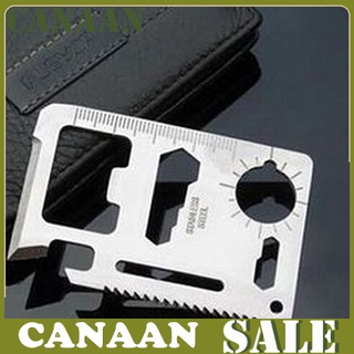 <wholesale> 11 en 1 bolsillo herramienta tarjeta cuchillo caza supervivencia Camping militar multifunción