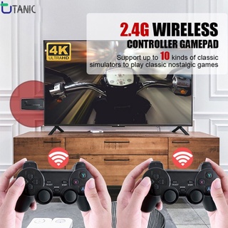 QuProducts quentes🔥 consola de videojuegos 4K TV portátil reproductor Stick 2.4G juego Retro 10000 juegos tanic