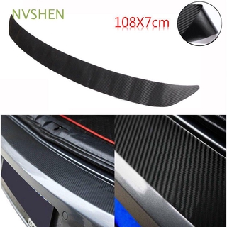 NVSHEN Tira de protección de coche para maletero pegatina de fibra de carbono 3D protector universal antiarañazos (1)