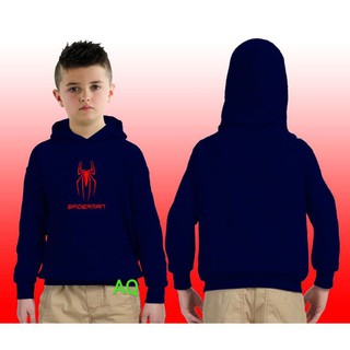 Spiderman sudadera con capucha niños Logo Chamarra 4-12 años (1)