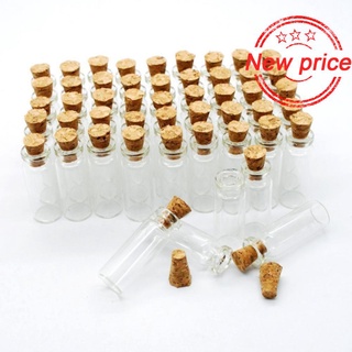10pcs pequeños frascos de vidrio Mason tarro mensaje viales barato corcho vidrio tapón botella contenedores pequeños I9W3
