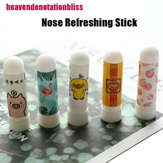 [hedeblissMX] 1Pcs Color aleatorio de dibujos animados Nasal inhalador rinitis menta refrescar aceite esencial