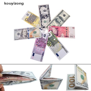 [kouyi2] chic unisex hombres mujeres notas de moneda patrón libra dólar euro monedero carteras mx31