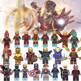 Avengers Endgame Lego Minifiguras Iron Man Pepper Spiderman Thor Marvel Super Heroes Bloques de construcción Juguetes