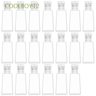 coolboy12 10pcs desinfectante de manos botellas de viaje recargables botellas trapezoidal transparente spray botella de plástico 30ml botella de gel vacía