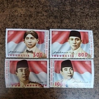 Sellos indonesios sellos 100 años serie conmemorativa Bung Karno año 2001