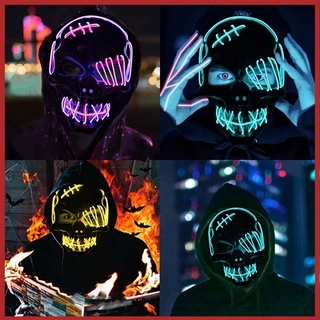 nuevo estilo led fiesta de halloween brillante máscara luminosa multicolor para cosplay sgfdr