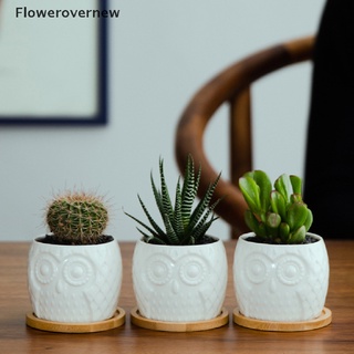 [fon] maceta suculenta mini maceta de cerámica suculenta maceta de cactus con drenaje, diseño de flores