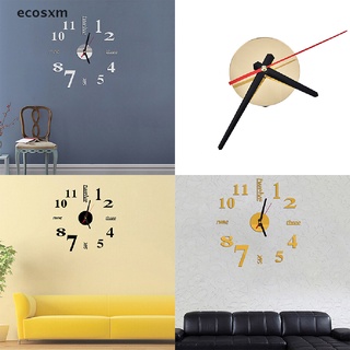 ecosxm arte moderno diy grande reloj de pared 3d pegatina diseño hogar oficina habitación decoración caliente mx
