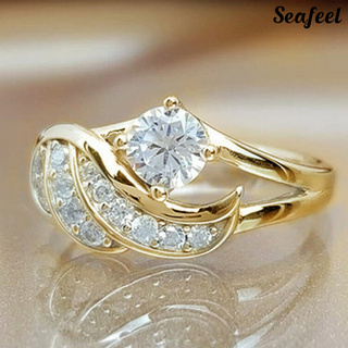 sf anillo ala de ángel con pedrería decoración de boda anillo joyería regalo para mujeres