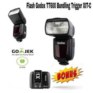 Flash Godox TT600 + gatillo inalámbrico X1T-C para paquete Canon