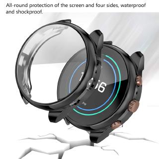 Miimall Protector de pantalla funda solo para Fossil Sport FTW6022 Smartwatch Cover, todo alrededor de TPU chapado en marco de protección resistente a los arañazos parachoques caso para Fossil Sport FTW6022 Sport Smart Watch (6)