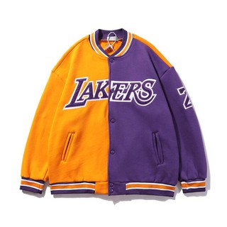 Moda Lakers Kobe Memorial camiseta de béisbol Mamba No. 24 Chamarra de baloncesto suelto Chamarra (2)