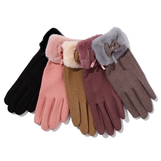 guantes de felpa súper elásticos para mujer/pantalla táctil cálida/guantes peludos para ropa al aire libre