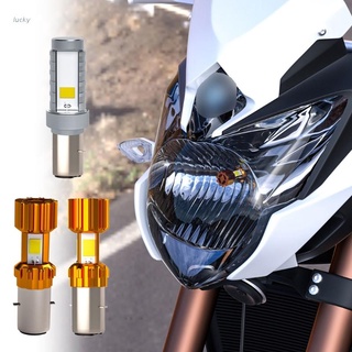 lucky Motorcycle Headlight H6 BA20D COB 12V LED Moto farol moto High/Low Beam Led Bulb