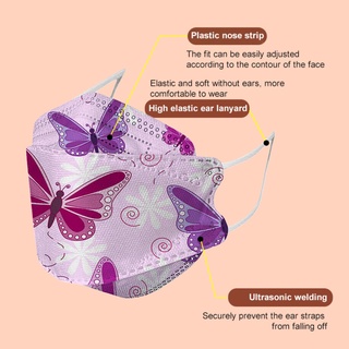 KF94 Mask Willow-shaped Fish Mouth-shaped Cartoon 3D Three-dimensional Mask KN94 Mask Four-layer Protection javae.mx (6)