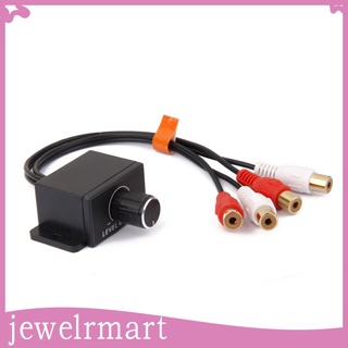 [jewelrmart] amplificador de coche bajo nivel remoto control de volumen perilla rca entrada y salida (8)