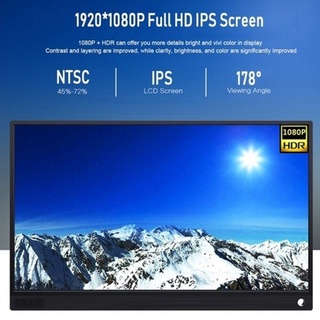 Full HD 1920x1080 IPS Monitor De 15,6 Pulgadas Pantalla Portátil Con HDMI Type-C USB shbarbieHao