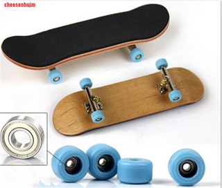 [cheesenhujm]Complete Wooden Fingerboard Finger Skate Board Grit Box Foam Tape Maple Wood