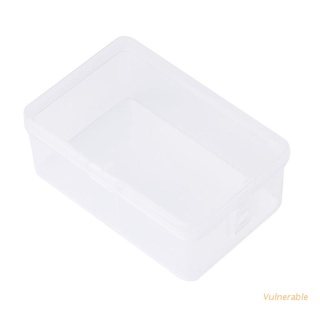 vulnerable rectangular plástico transparente caja de almacenamiento de joyas cuentas contenedor organizador