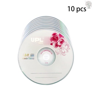 10pcs cd-r 700mb/80min disco en blanco grado a 52x multivelocidad música cd disco