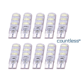 [disponible en inventario] 10 pzs focos de luz LED T10 5630 W5W Gel de sílice 6MSD para Interior de coche/bombillas de lectura COU