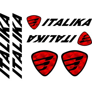 Kit Calcomania Sticker Italika Nuevo Logo Efx Vinil Moto Ss