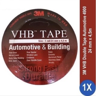 3M VHB doble cinta automotriz 4900 tamaño 24 mm x 4,5 m pegamento adhesivo para coche