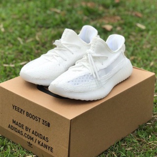 Adidas Yeezy Boost 350 V2 (All White) Men Women Sneakers Sports Running Jogging Casual Shoes
