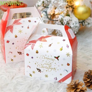 MISWING Embalaje de regalos Cajas de regalo de Navidad Caja de galletas Papá Noel Favorece el caramelo de galleta dulce Regalo para amigo Muñeco de nieve impreso Ciervo Decoración de fiesta Feliz Navidad