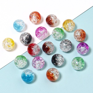 200 x crackle beads espaciador crackle lampwork bead para bricolaje joyería abalorios