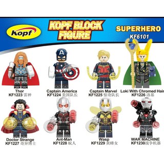 KF6101 Compatible con Lego Minifigures SpiderMan Iron Man AntMan Loki Thor vengadores Endgame bloques de construcción juguetes de niños