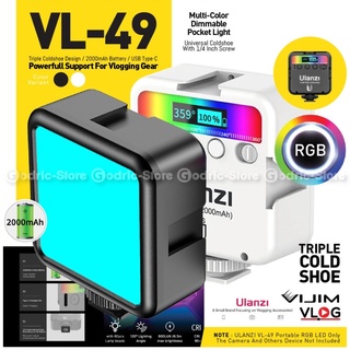 Ulanzi VL49 RGB LED luz de estudio Selfie lámpara Smartphone portátil VL 49