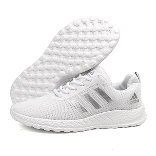 ¡Adidas! nuevas palomitas de maíz correr Casual zapatos deportivos de los hombres/mujer zapatos blanco/plata 4 colores 9 tamaños nuevo 2021 (4)