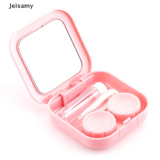 [jei] estuche portátil para lentes de contacto con espejo kit de cuidado de lentes de contacto contenedor caja de lentes mx583 (1)