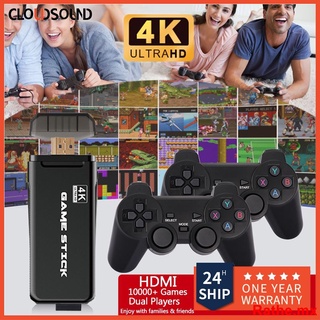 Consola De Videojuegos 4K Game Stick Inalámbrico Retro Mini Clásico Gamepad TV Controlador Familiar Playstation 10000 Juegos