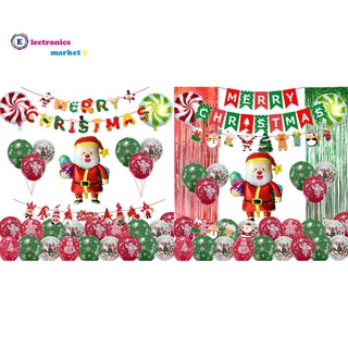 kit de globos de látex de navidad para bricolaje, ventana de navidad, fondo, decoración b