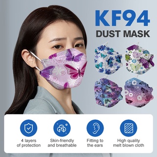 10 piezas máscara en forma de sauce boca de pescado 4D flor kf94 máscara cara tipo pescado máscara cara KN94 protección