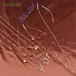SANDRA Simple protection Anti-lost Chains New Neck Strap String Glasses Chains Fruit Bohemia Metal Bead Hanging Neck Non Slip Sunglasses Chains Spectacle Cord