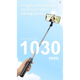 Palo De selfie Inalámbrico Con Luz De Relleno , Trípode Plegable bluetooth , Teléfono Celular Con Mando A Distancia (7)