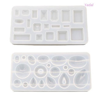 Yadal DIY Crystal Epoxy Pendant Mold Mirror Handmade Resin Molds Gypsum Making Necklace Accessories Tools